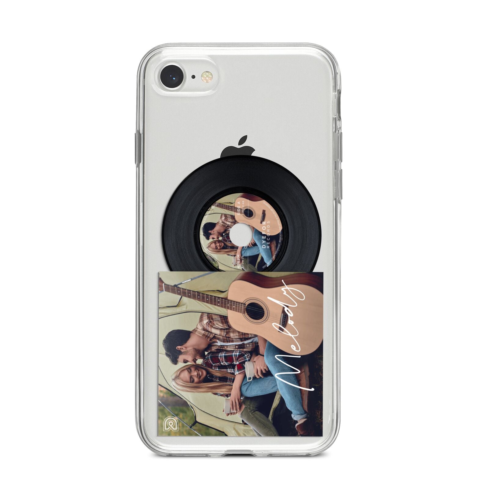 Personalised Vinyl Record iPhone 8 Bumper Case on Silver iPhone