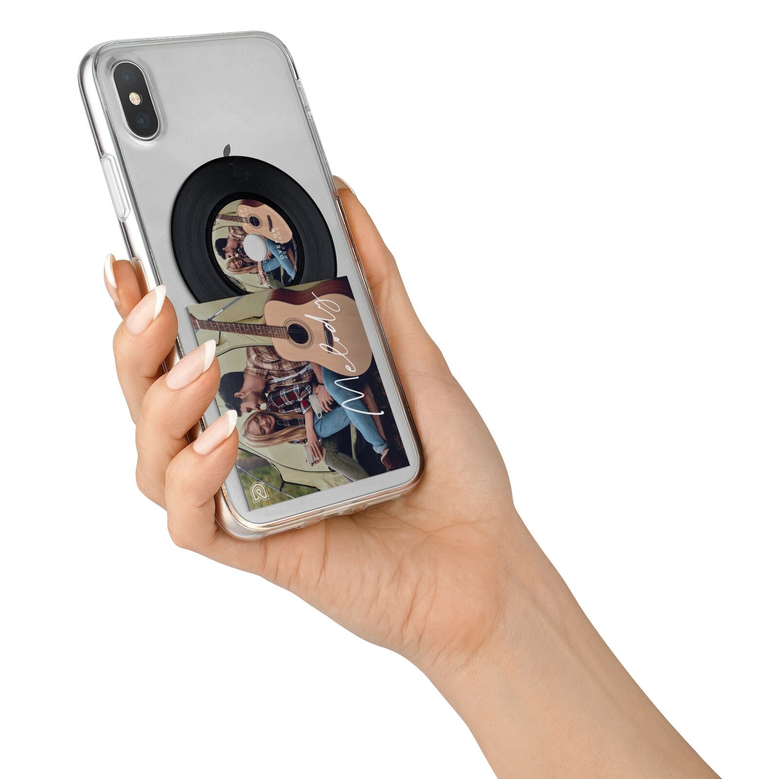 Personalised Vinyl Record iPhone X Bumper Case on Silver iPhone Alternative Image 2