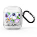 Personalised Violet Flowers AirPods Case