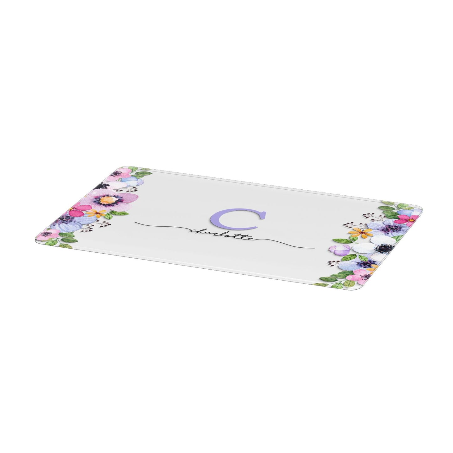 Personalised Violet Flowers Apple MacBook Case Only