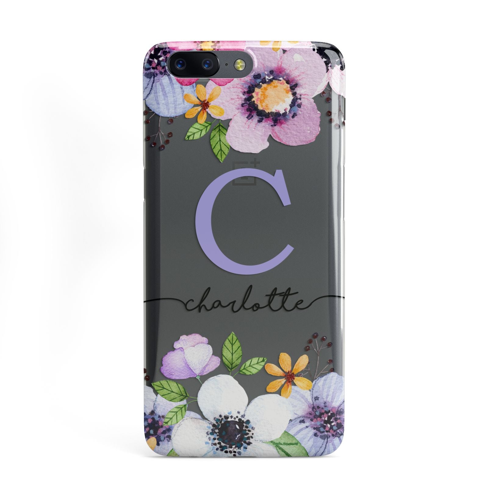 Personalised Violet Flowers OnePlus Case