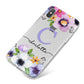 Personalised Violet Flowers iPhone X Bumper Case on Silver iPhone