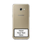 Personalised Warning Label Samsung Galaxy A5 2017 Case on gold phone