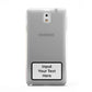 Personalised Warning Label Samsung Galaxy Note 3 Case