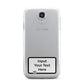 Personalised Warning Label Samsung Galaxy S4 Case