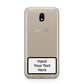 Personalised Warning Label Samsung J5 2017 Case