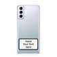 Personalised Warning Label Samsung S21 Plus Phone Case