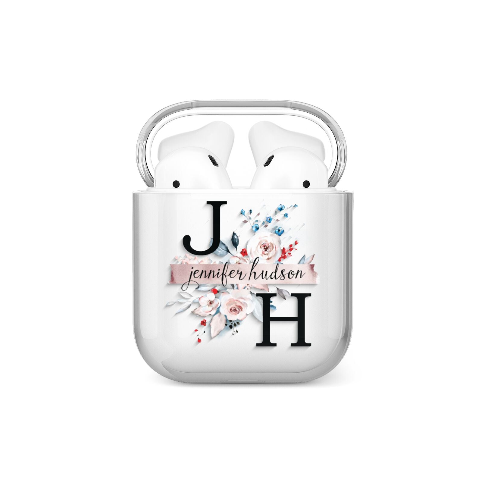 Personalised Watercolour Bouquet Roses AirPods Case