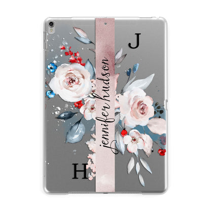 Personalised Watercolour Bouquet Roses Apple iPad Silver Case