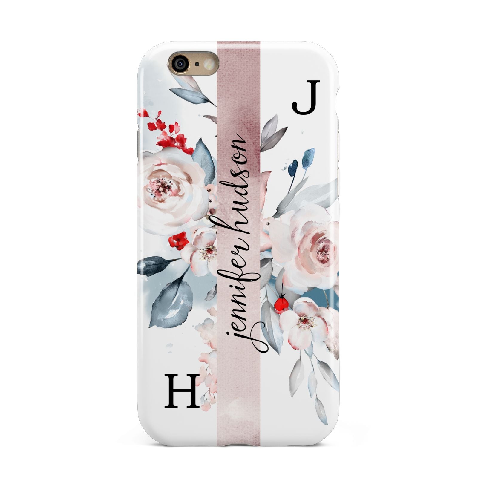 Personalised Watercolour Bouquet Roses Apple iPhone 6 3D Tough Case