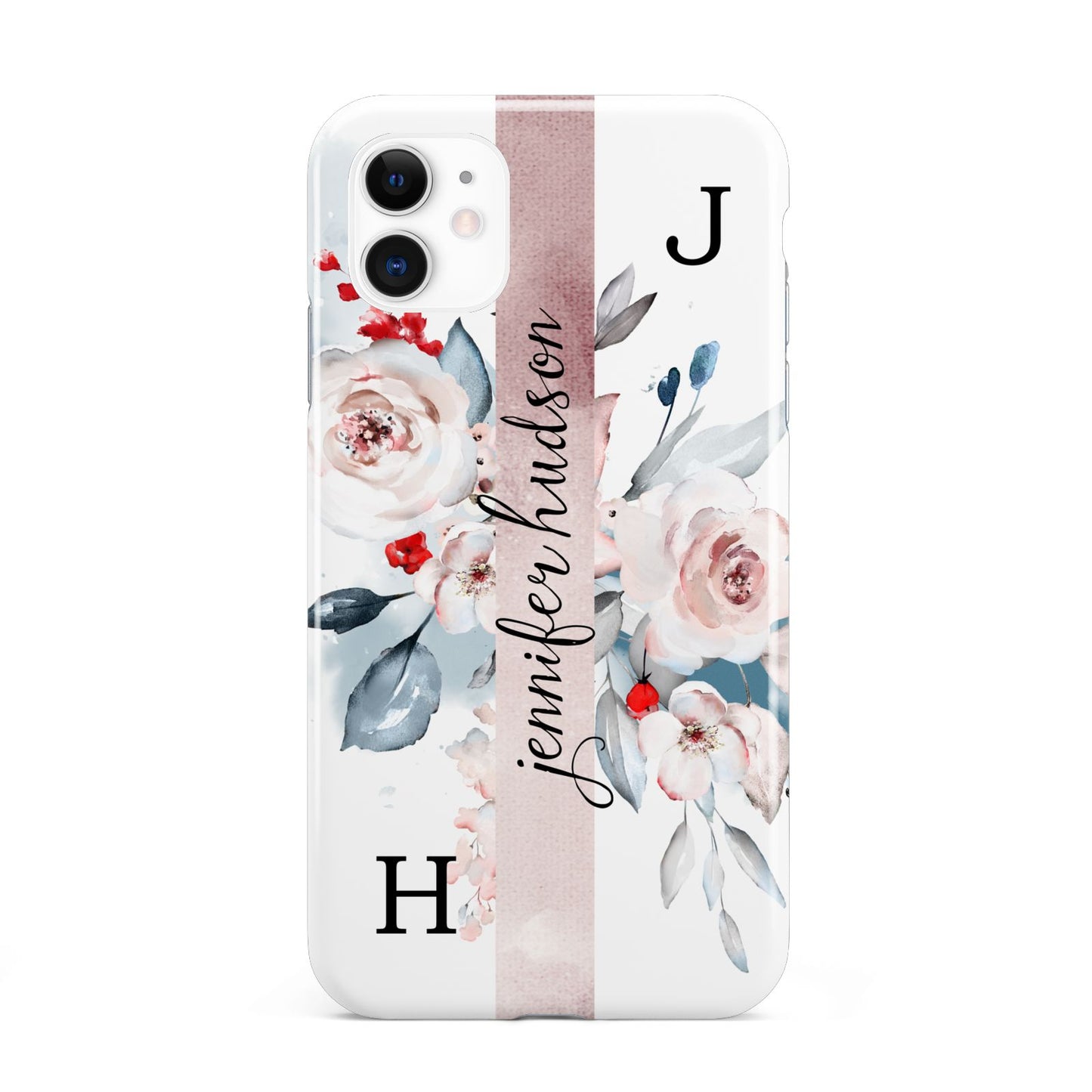 Personalised Watercolour Bouquet Roses iPhone 11 3D Tough Case