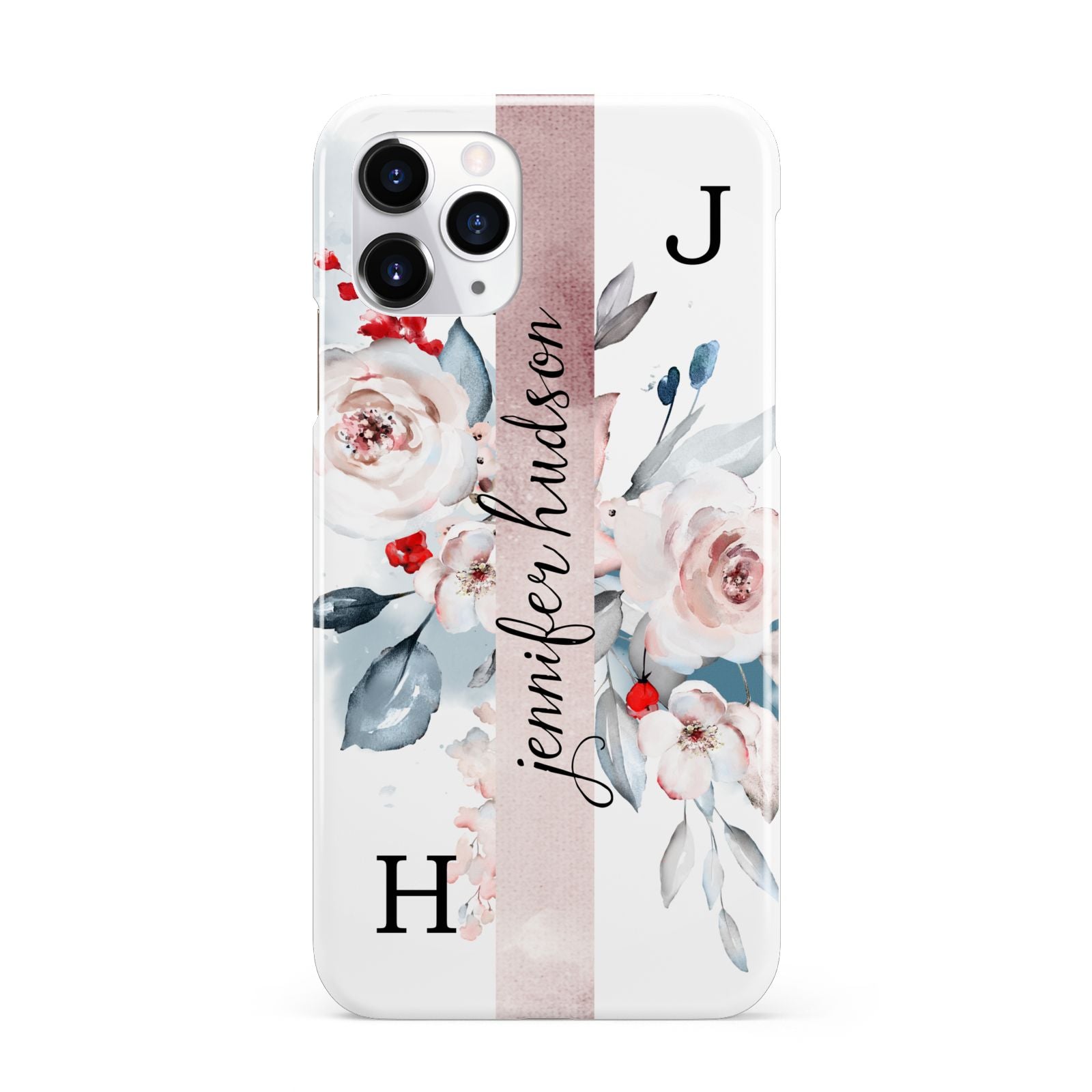 Personalised Watercolour Bouquet Roses iPhone 11 Pro 3D Snap Case