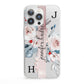 Personalised Watercolour Bouquet Roses iPhone 13 Pro Clear Bumper Case