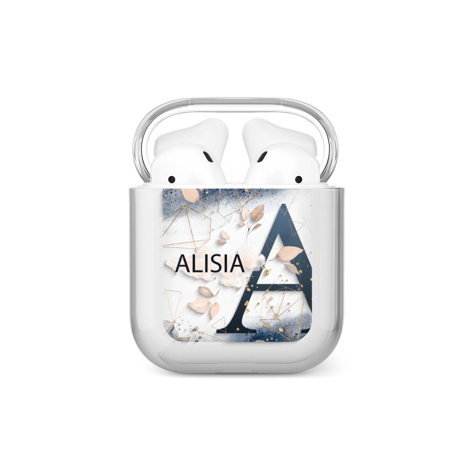 Personalised Watercolour Geometric AirPods Case