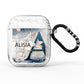 Personalised Watercolour Geometric AirPods Glitter Case