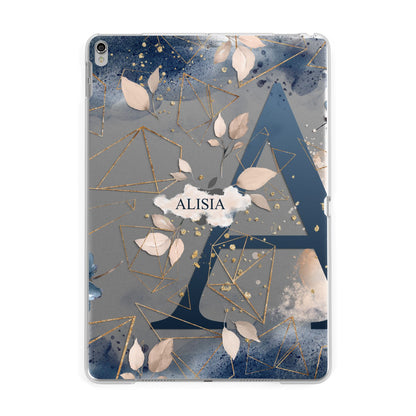 Personalised Watercolour Geometric Apple iPad Silver Case
