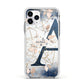 Personalised Watercolour Geometric Apple iPhone 11 Pro in Silver with White Impact Case