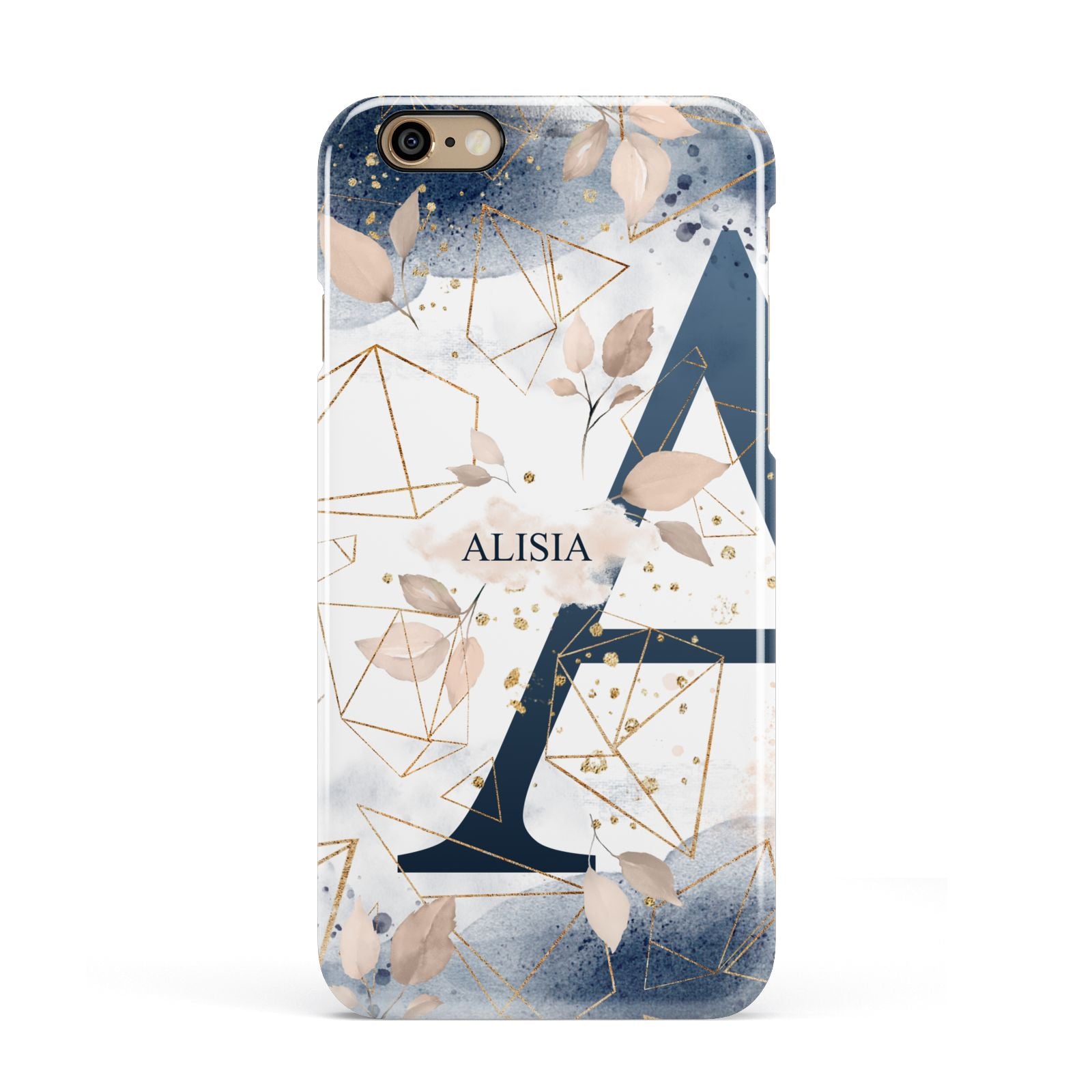 Personalised Watercolour Geometric Apple iPhone 6 3D Snap Case
