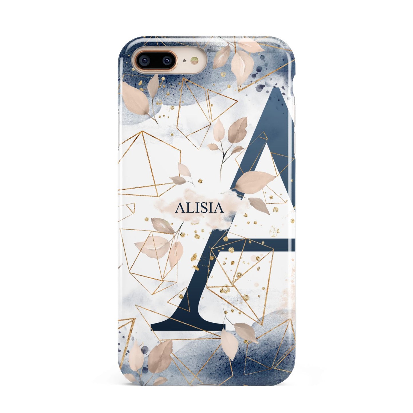 Personalised Watercolour Geometric Apple iPhone 7 8 Plus 3D Tough Case