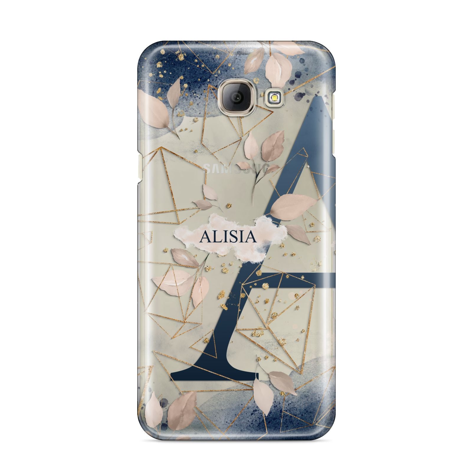 Personalised Watercolour Geometric Samsung Galaxy A8 2016 Case