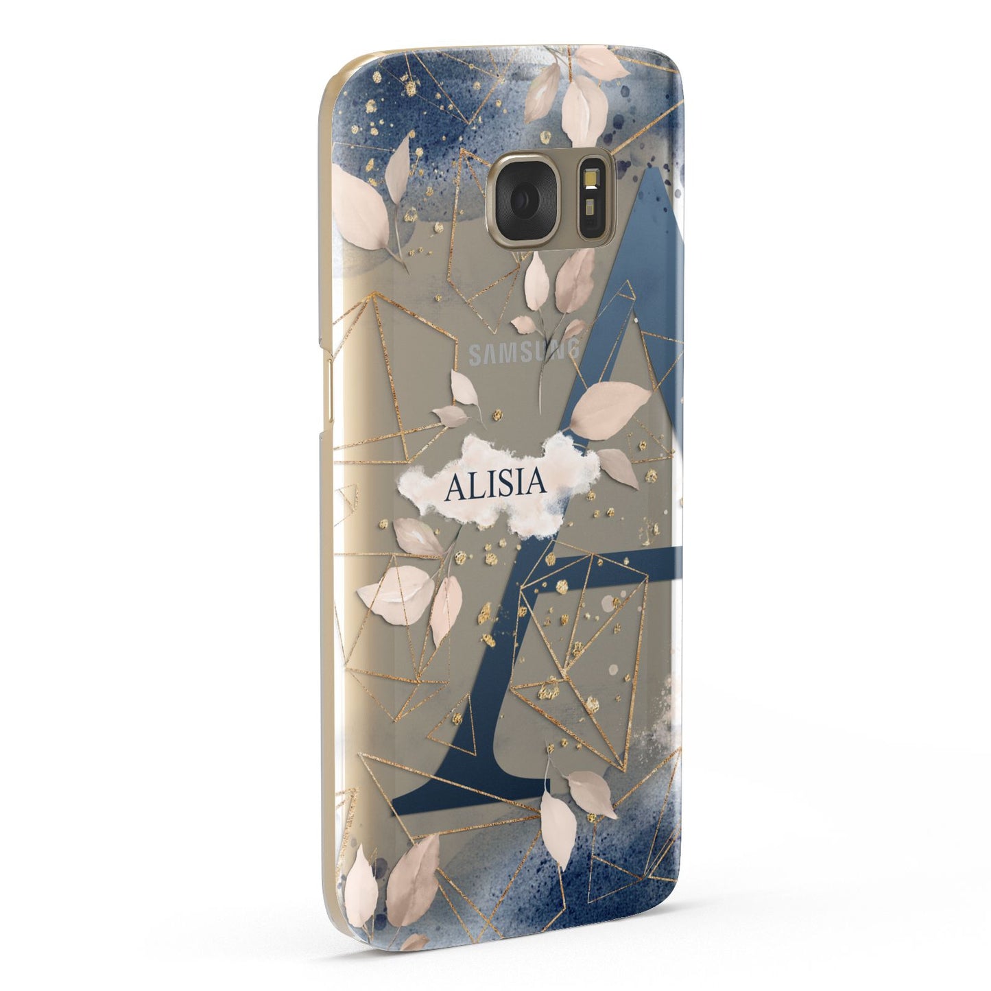 Personalised Watercolour Geometric Samsung Galaxy Case Fourty Five Degrees