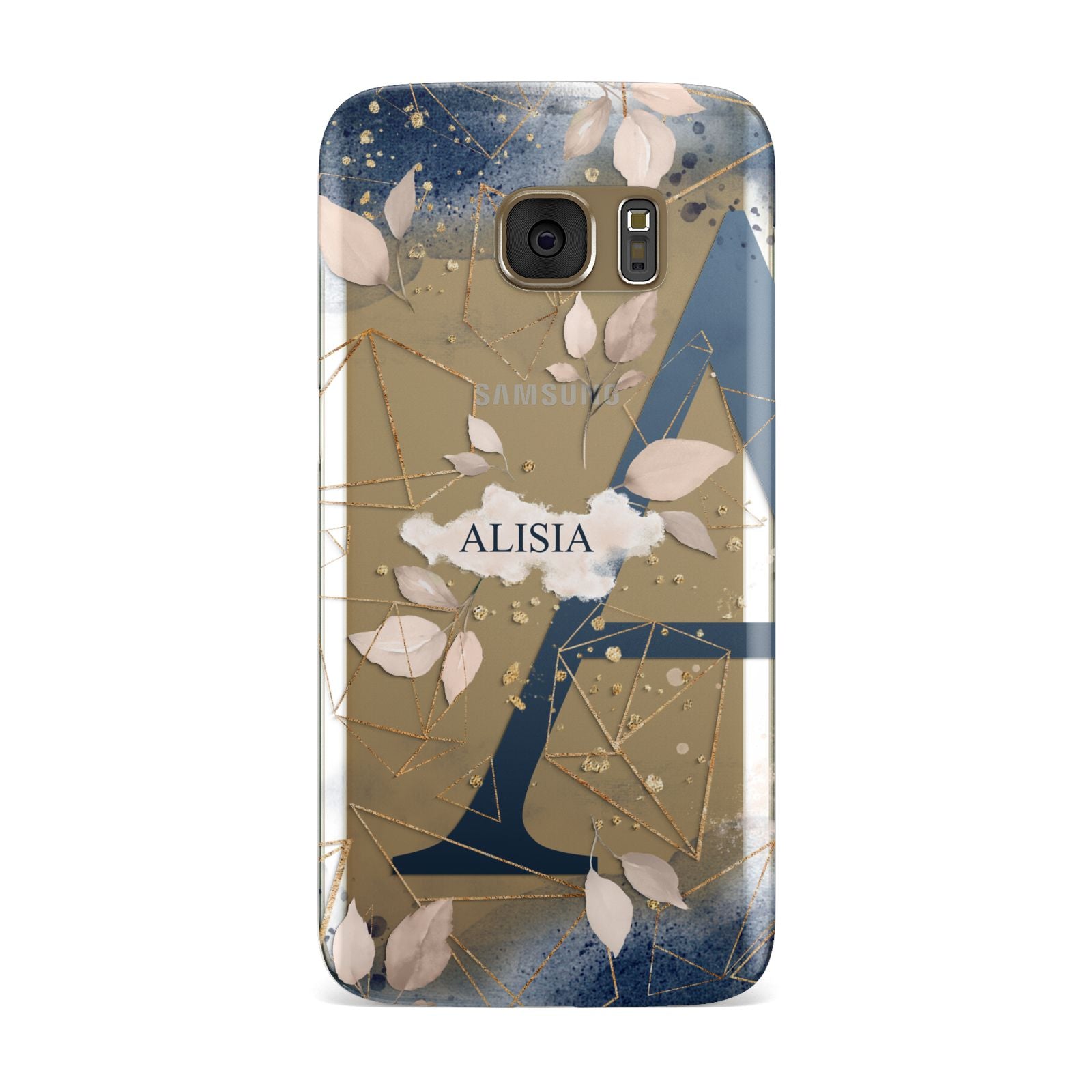 Personalised Watercolour Geometric Samsung Galaxy Case