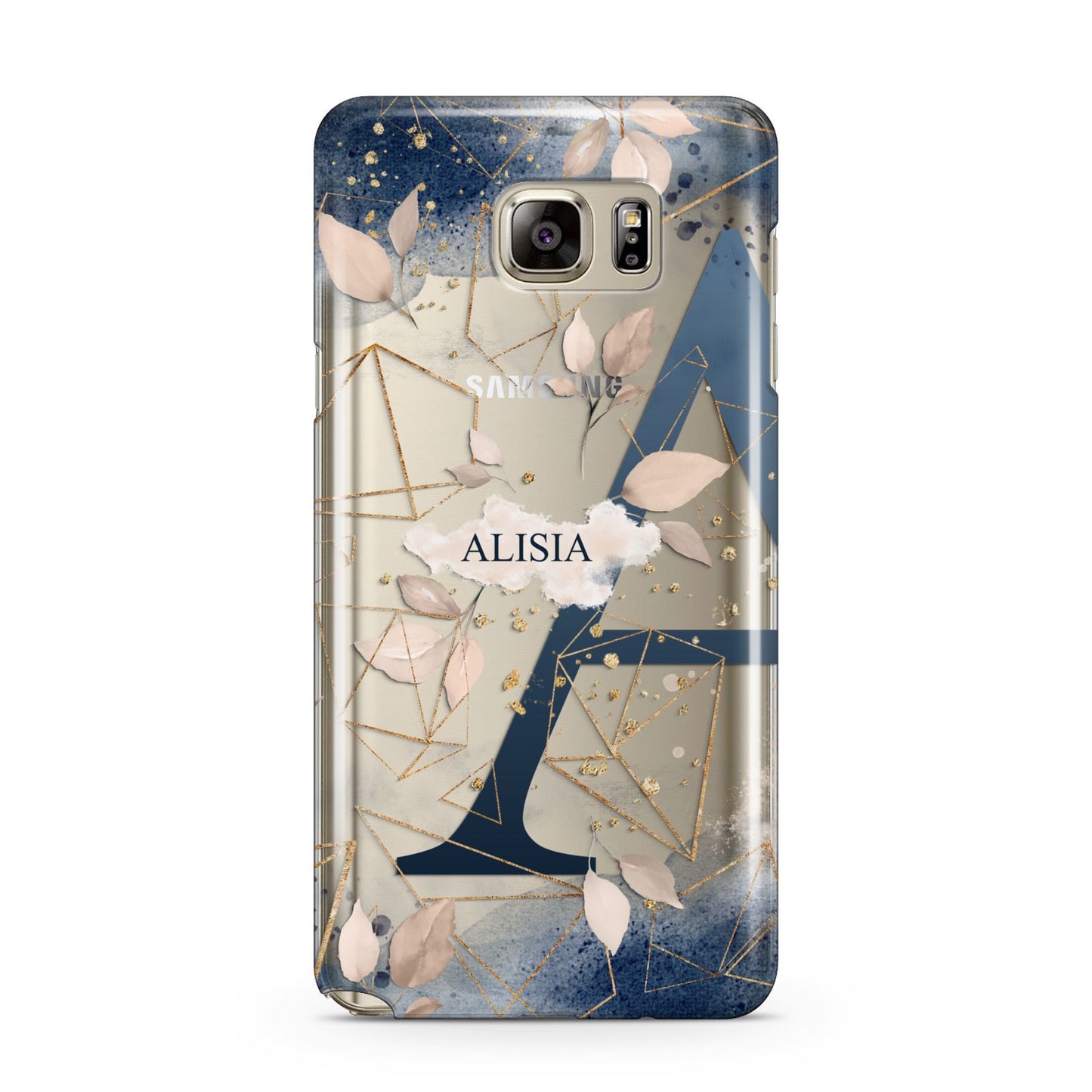 Personalised Watercolour Geometric Samsung Galaxy Note 5 Case