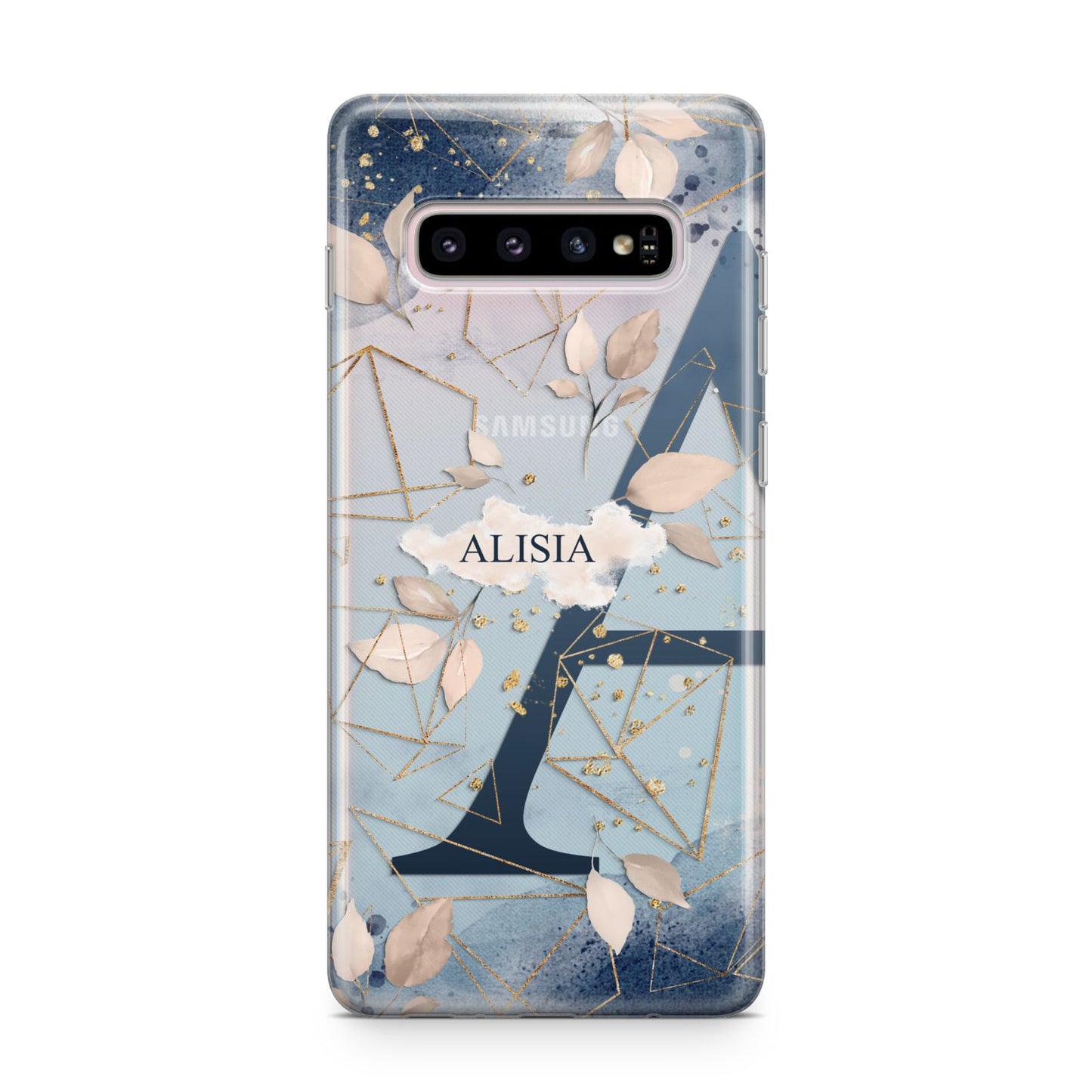 Personalised Watercolour Geometric Samsung Galaxy S10 Plus Case