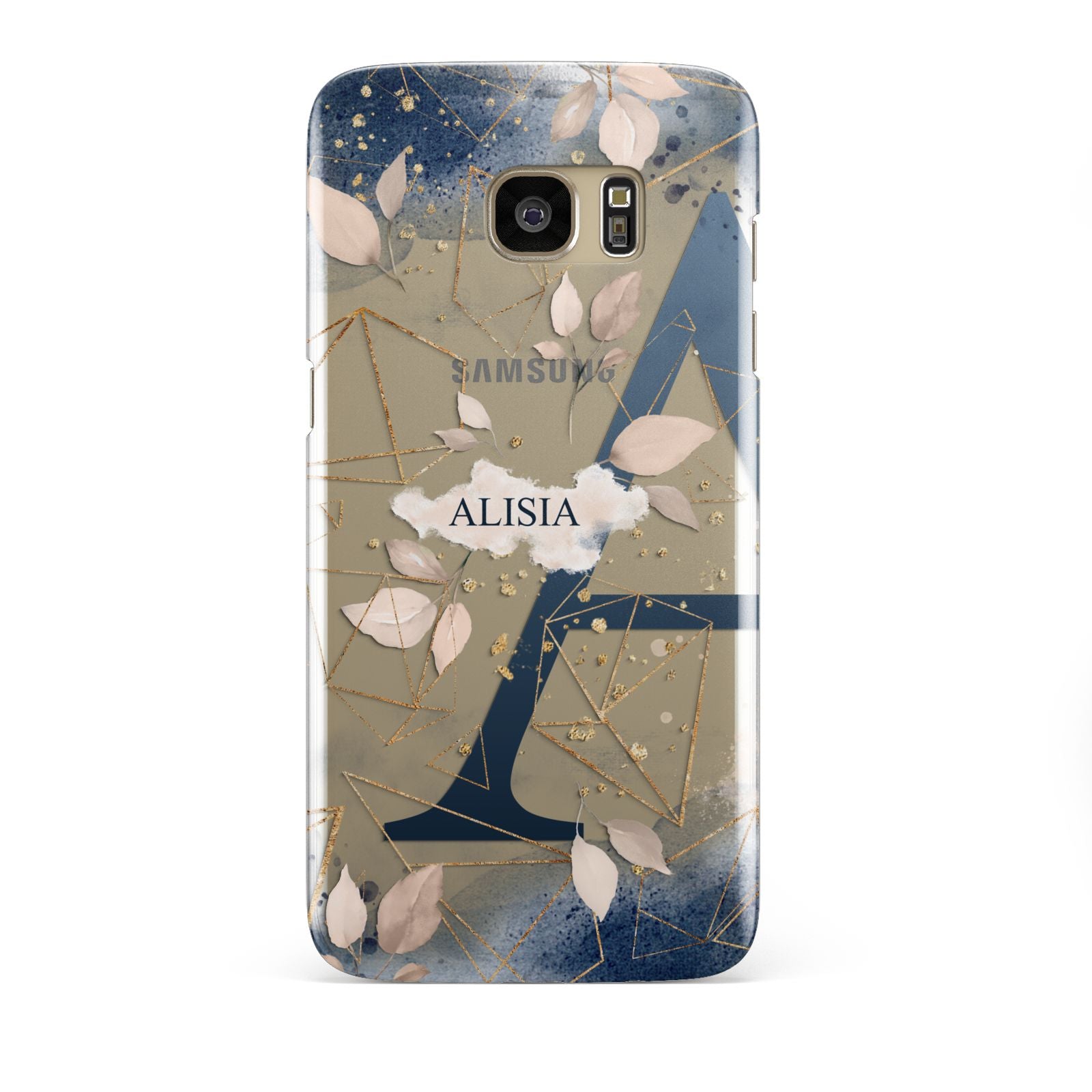 Personalised Watercolour Geometric Samsung Galaxy S7 Edge Case