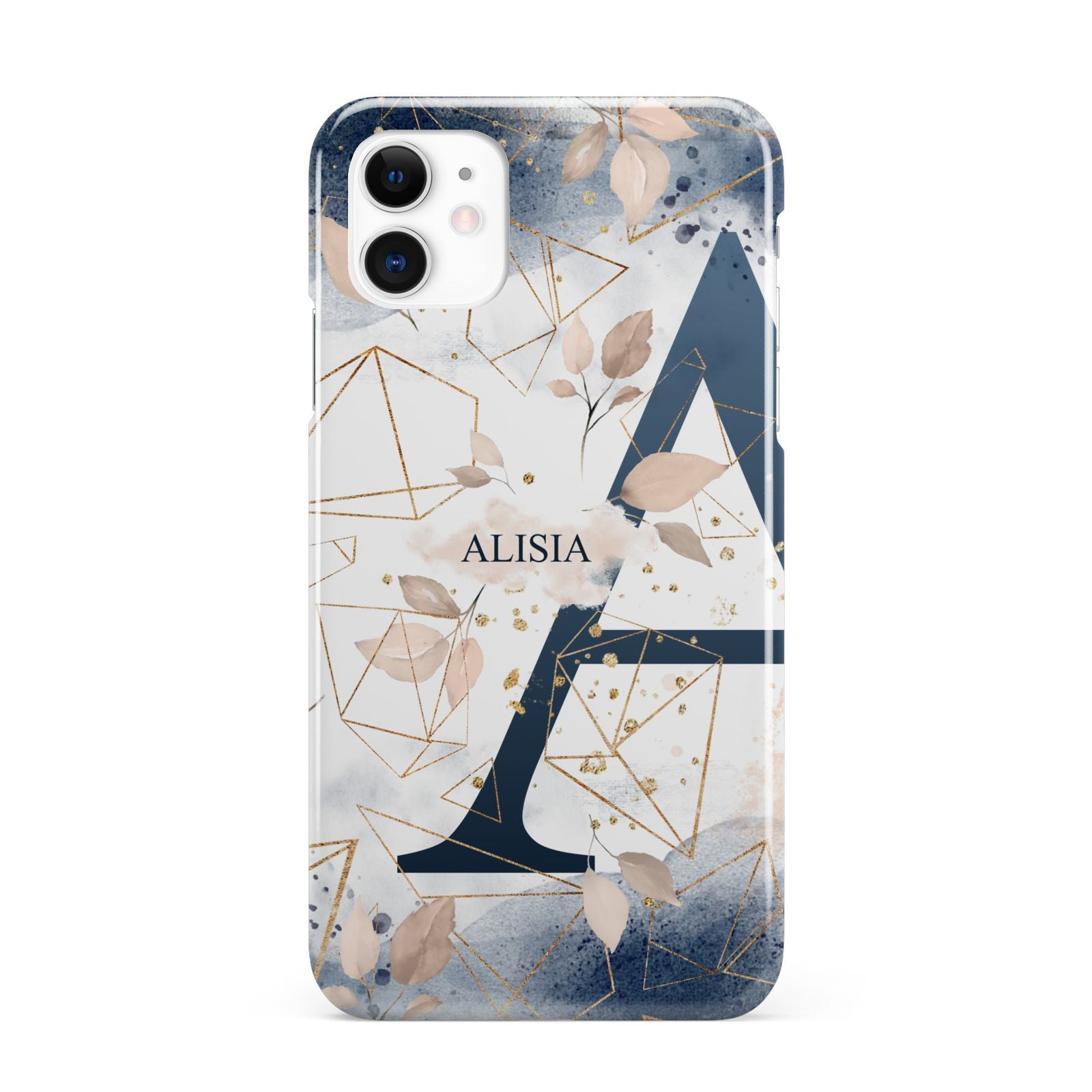 Personalised Watercolour Geometric iPhone 11 3D Snap Case