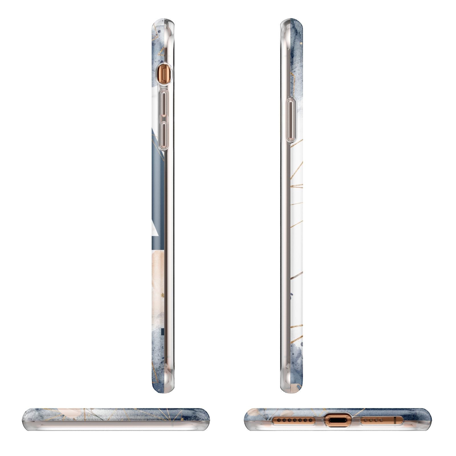 Personalised Watercolour Geometric iPhone 11 Pro Max 3D Tough Case Angle Images