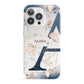 Personalised Watercolour Geometric iPhone 13 Pro Full Wrap 3D Snap Case