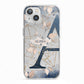 Personalised Watercolour Geometric iPhone 13 TPU Impact Case with White Edges