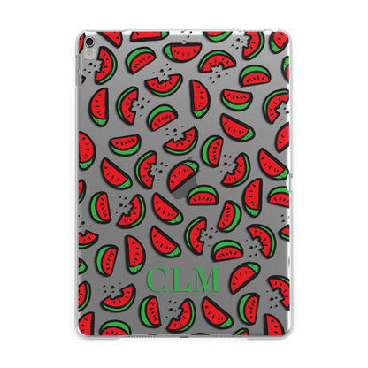 Personalised Watermelon Initials Apple iPad Silver Case