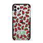 Personalised Watermelon Initials Apple iPhone 11 Pro Max in Silver with Black Impact Case