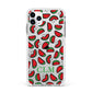 Personalised Watermelon Initials Apple iPhone 11 Pro Max in Silver with White Impact Case