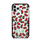 Personalised Watermelon Initials Apple iPhone 11 Pro in Silver with Black Impact Case