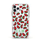 Personalised Watermelon Initials Apple iPhone 11 Pro in Silver with White Impact Case