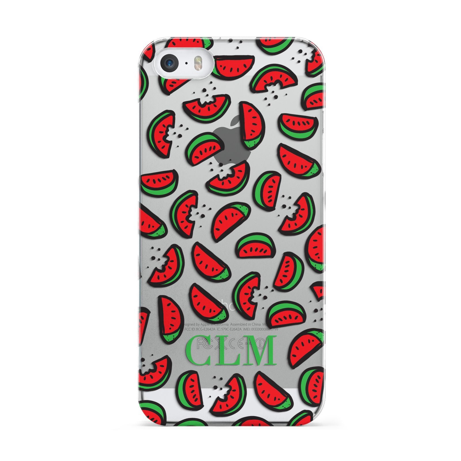 Personalised Watermelon Initials Apple iPhone 5 Case