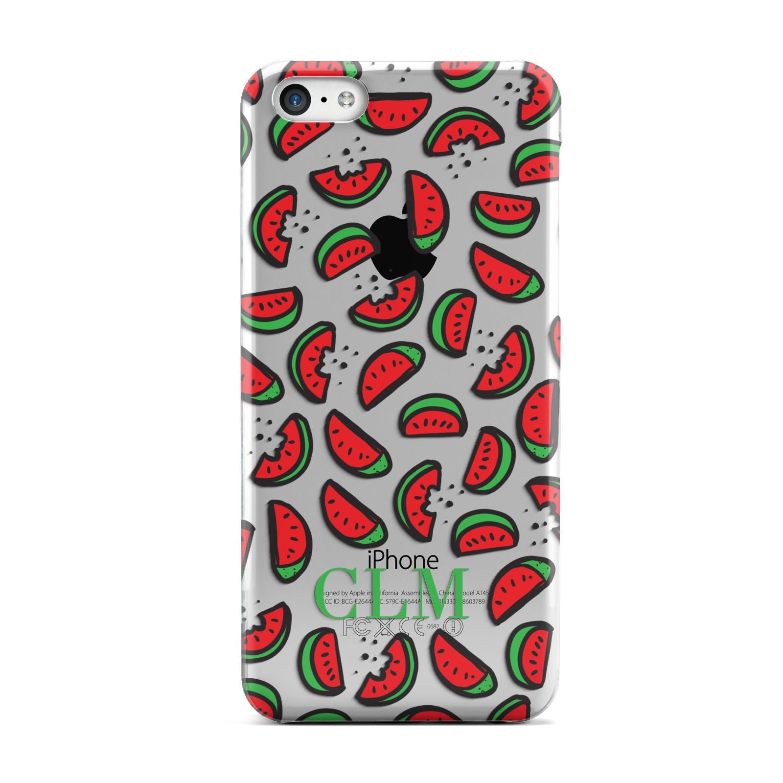 Personalised Watermelon Initials Apple iPhone 5c Case