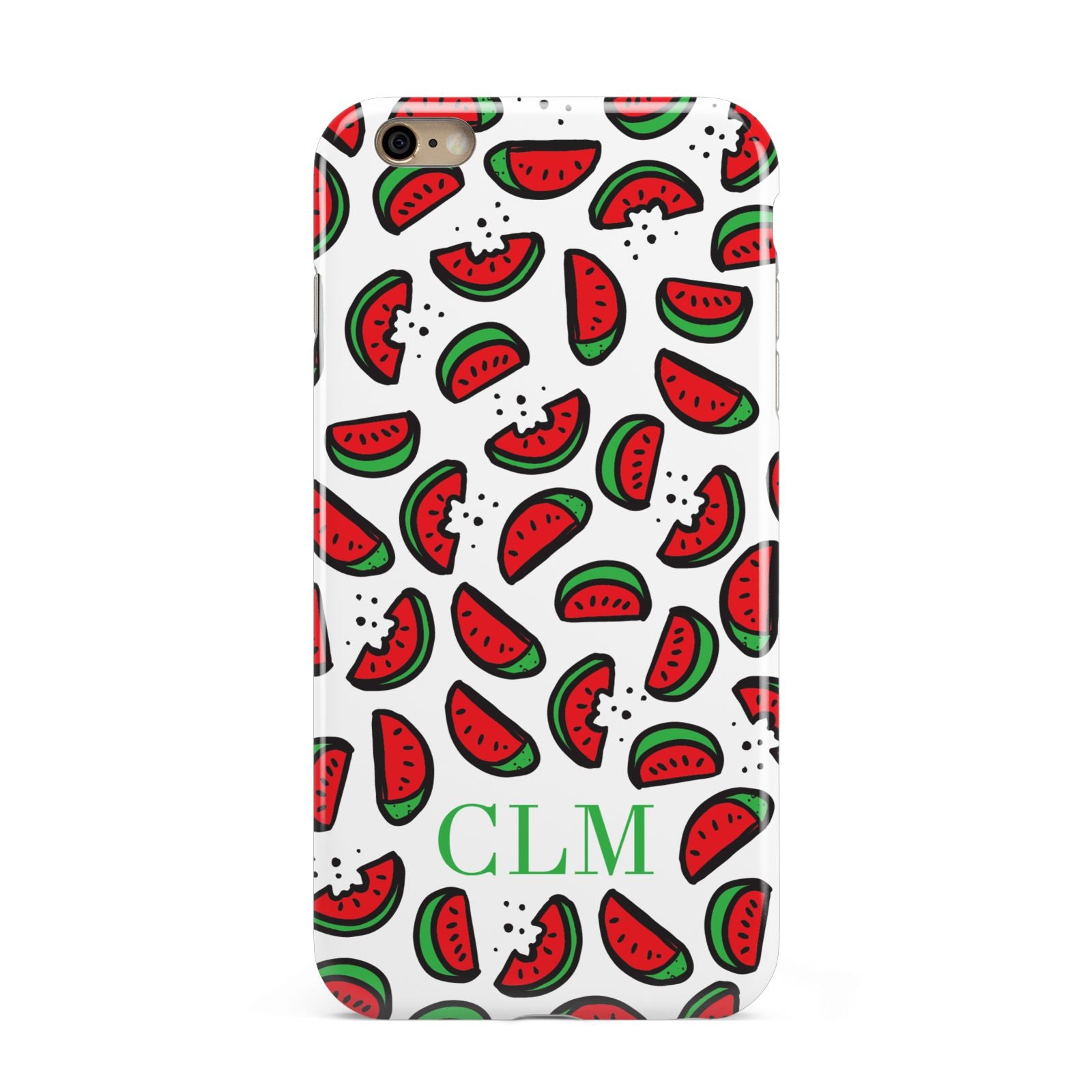 Personalised Watermelon Initials Apple iPhone 6 Plus 3D Tough Case