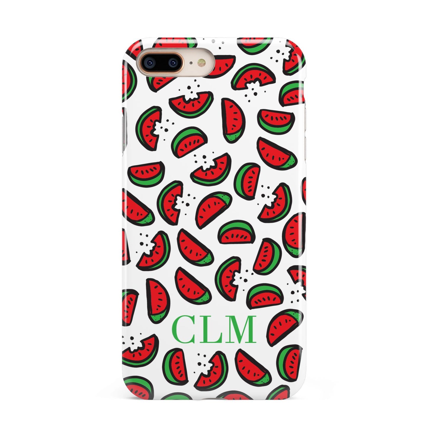 Personalised Watermelon Initials Apple iPhone 7 8 Plus 3D Tough Case