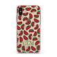 Personalised Watermelon Initials Apple iPhone Xs Impact Case Pink Edge on Gold Phone