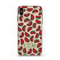 Personalised Watermelon Initials Apple iPhone Xs Max Impact Case White Edge on Gold Phone