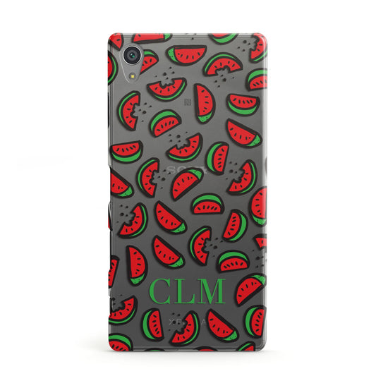 Personalised Watermelon Initials Sony Xperia Case