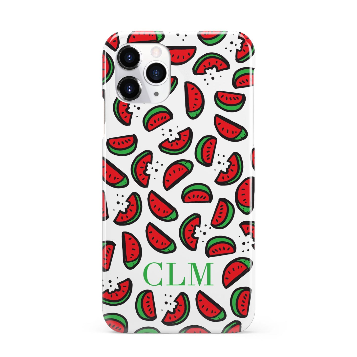 Personalised Watermelon Initials iPhone 11 Pro 3D Snap Case