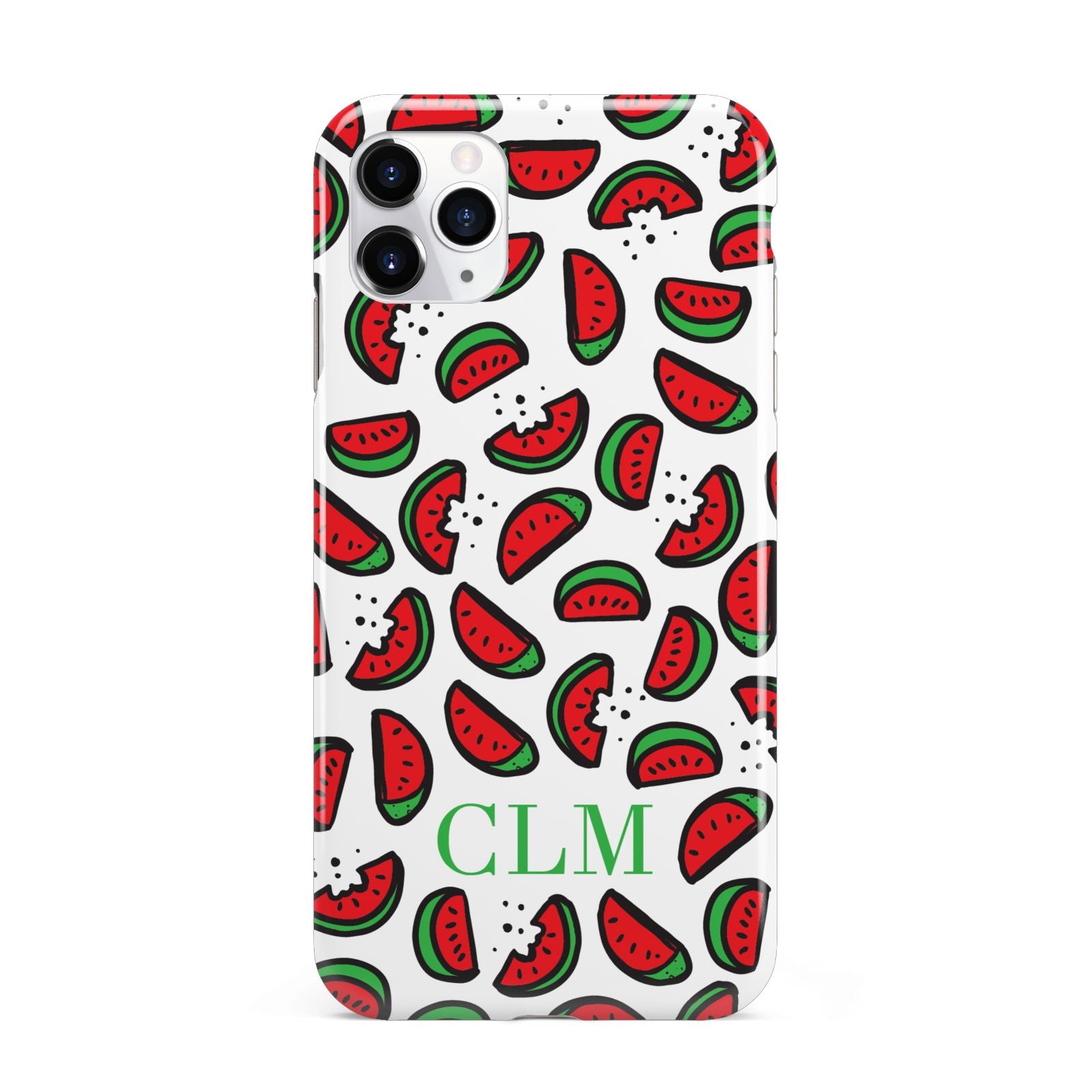 Personalised Watermelon Initials iPhone 11 Pro Max 3D Tough Case