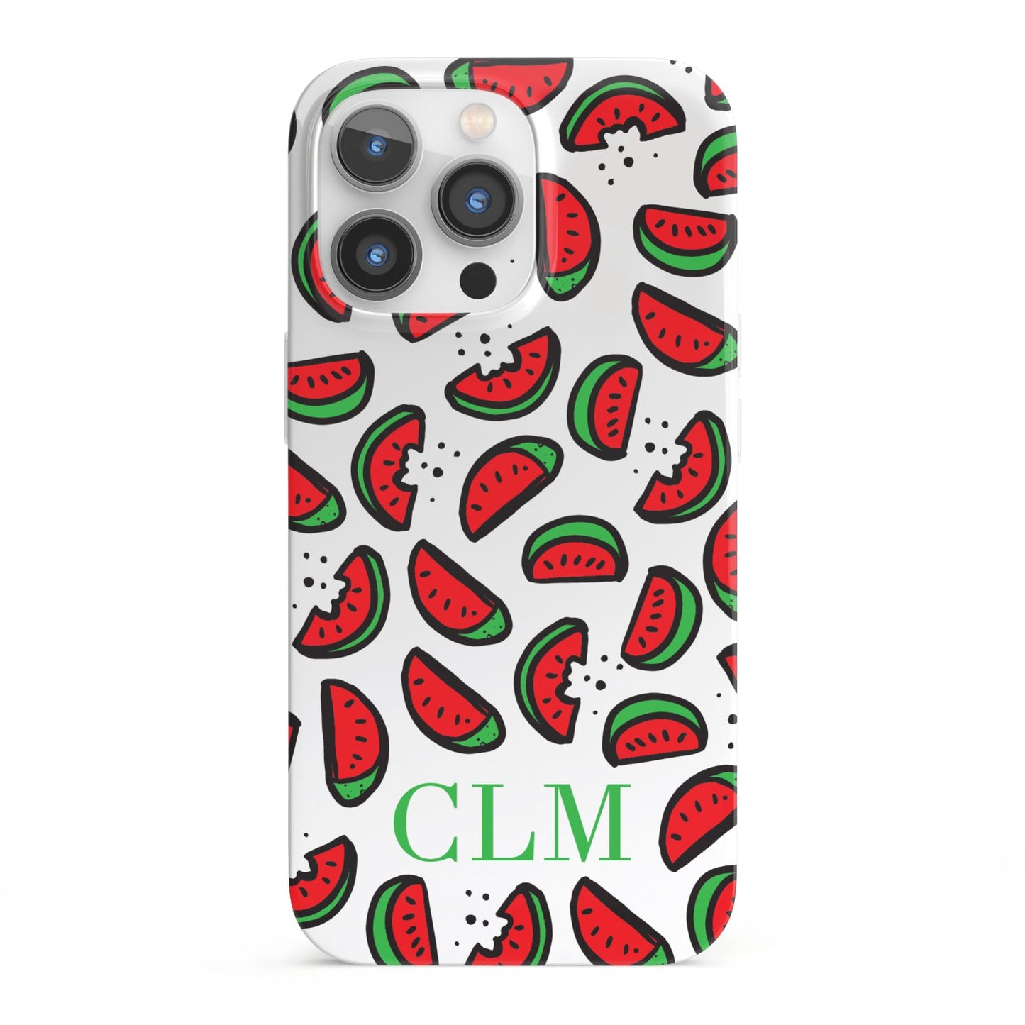 Personalised Watermelon Initials iPhone 13 Pro Full Wrap 3D Snap Case