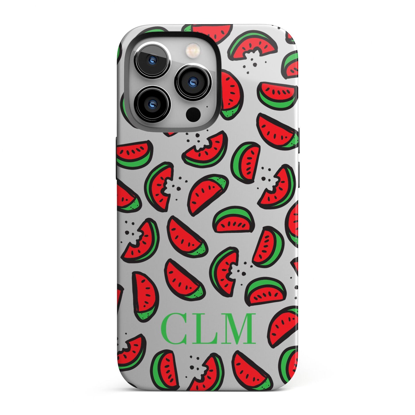 Personalised Watermelon Initials iPhone 13 Pro Full Wrap 3D Tough Case