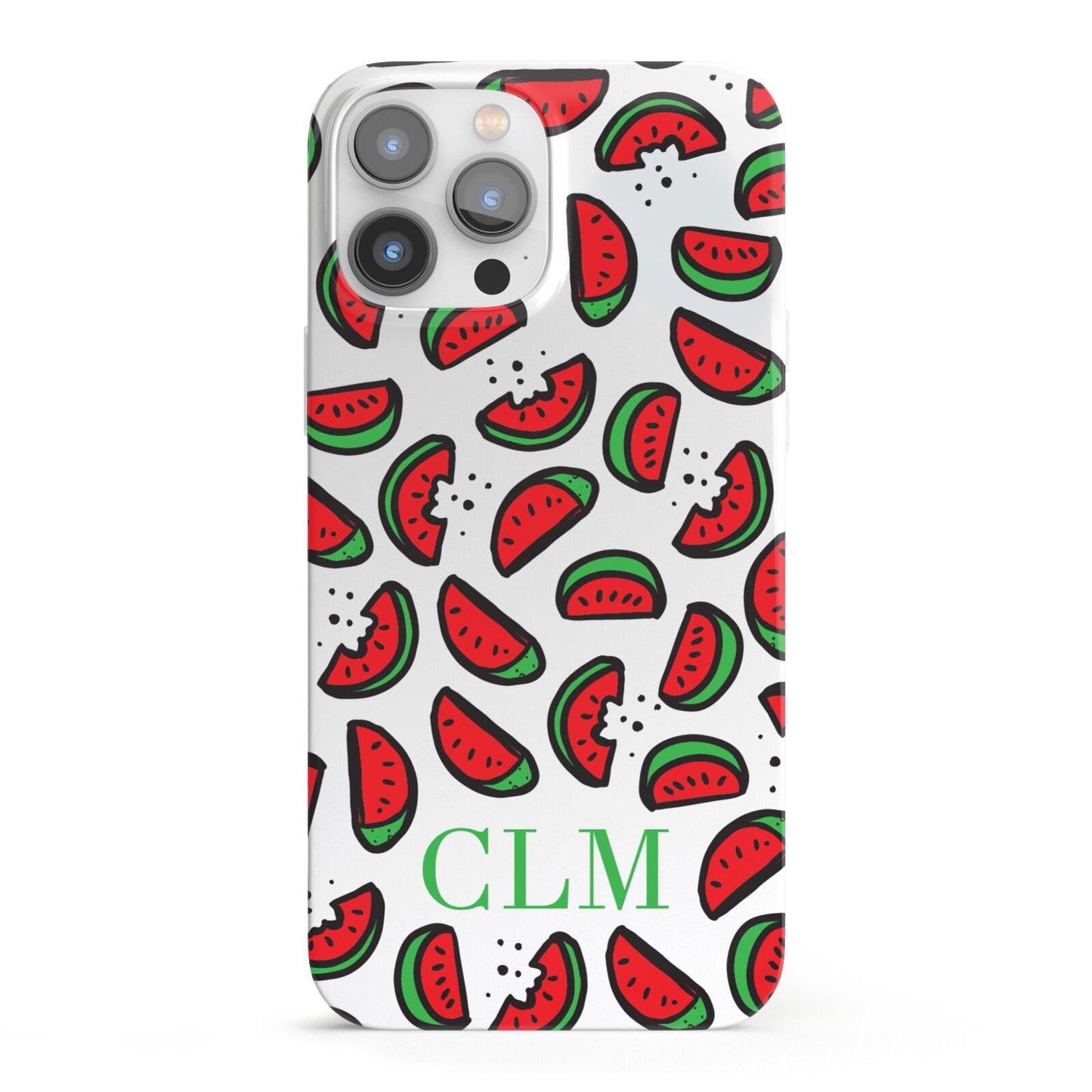 Personalised Watermelon Initials iPhone 13 Pro Max Full Wrap 3D Snap Case